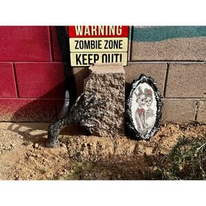 Gothic Victorian Skeleton Portraits-Man & Woman-Framed Valentine Art-Arm Detail